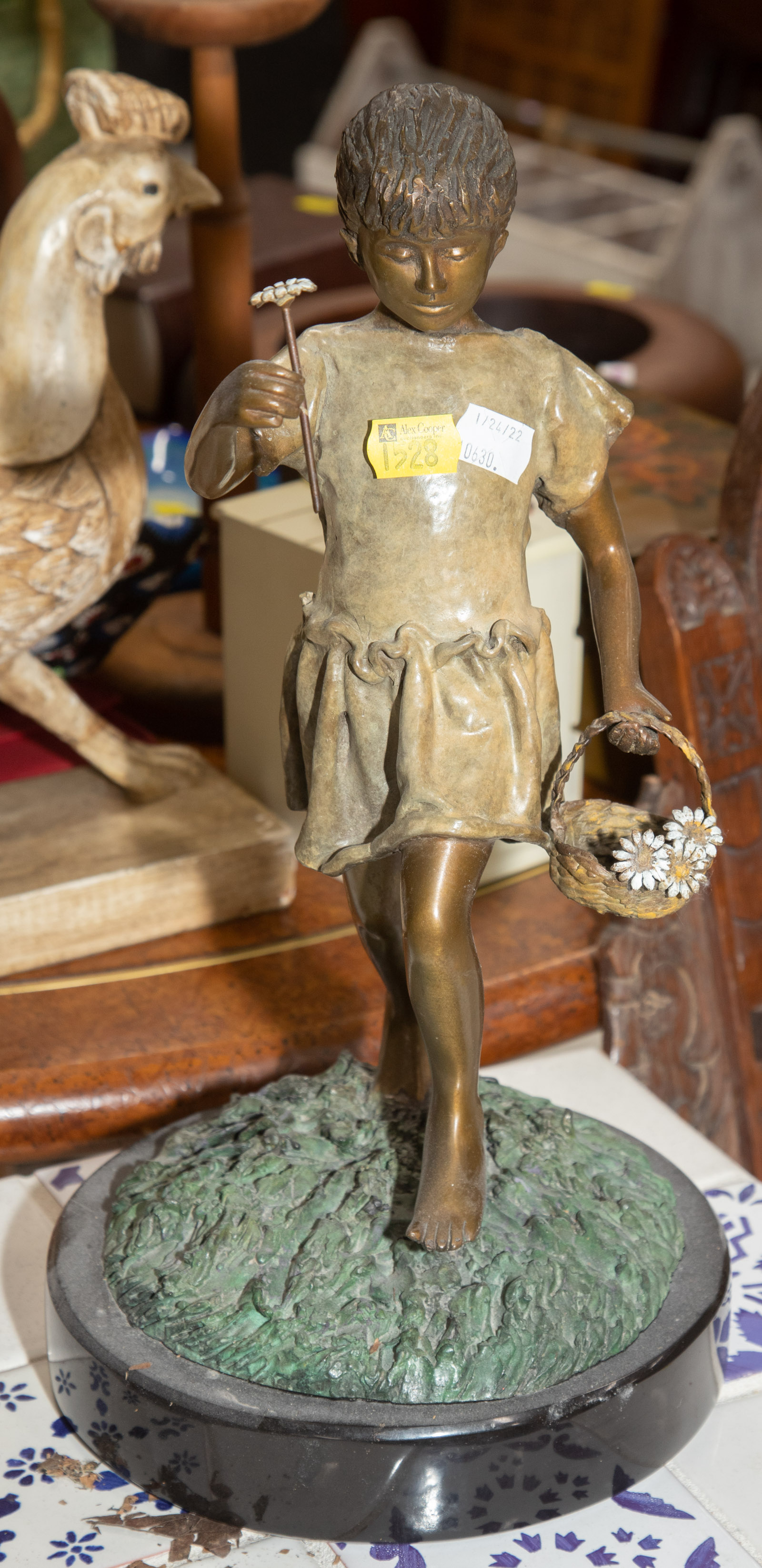 PATINATED BRONZE FIGURE OF A GIRL 337a69
