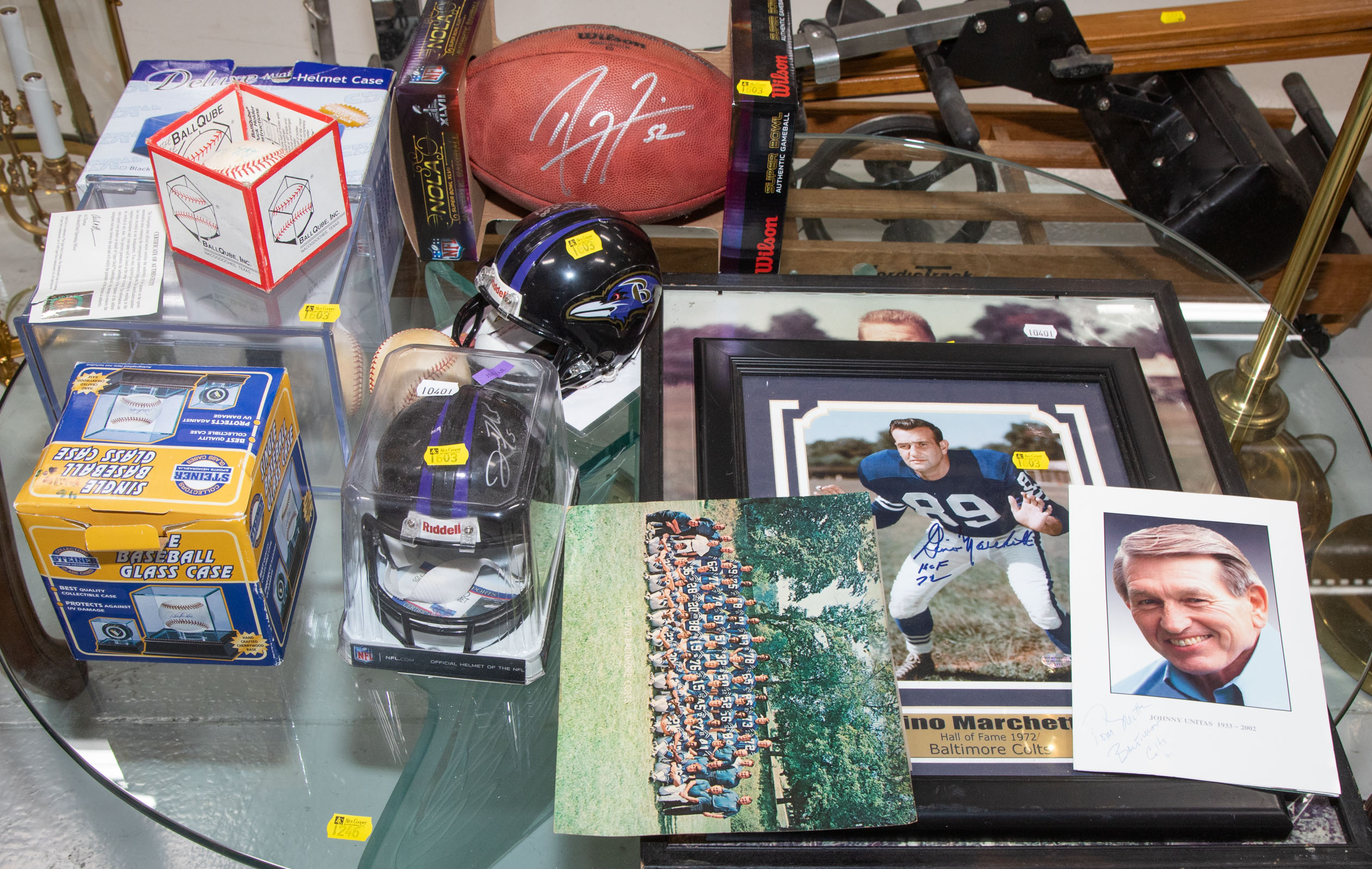 ASSORTED SPORTS MEMORABILIA Including 337aab