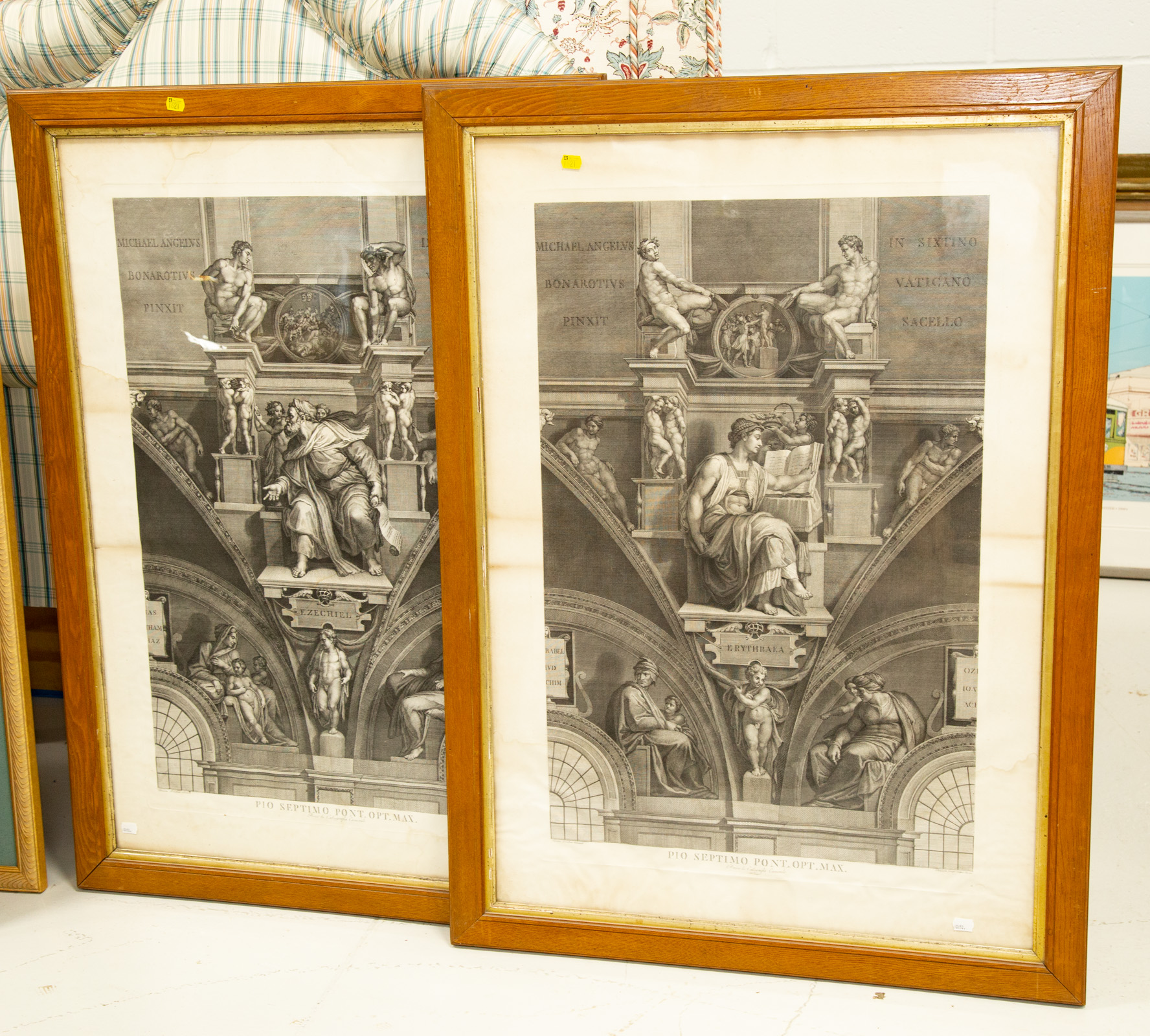 A PAIR OF LARGE FRAMED 19TH C  337aba