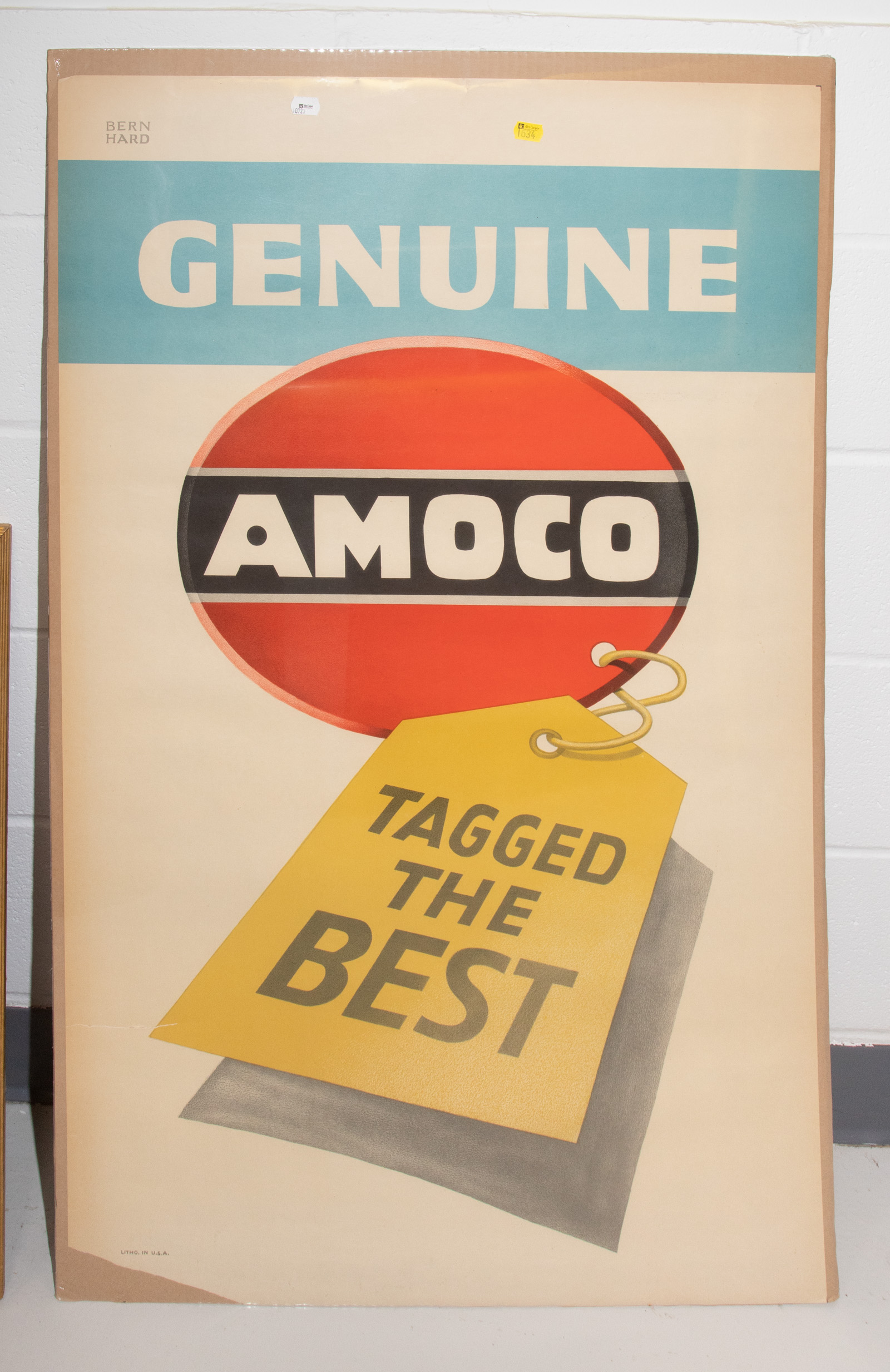 VINTAGE AMOCO POSTER Signed in