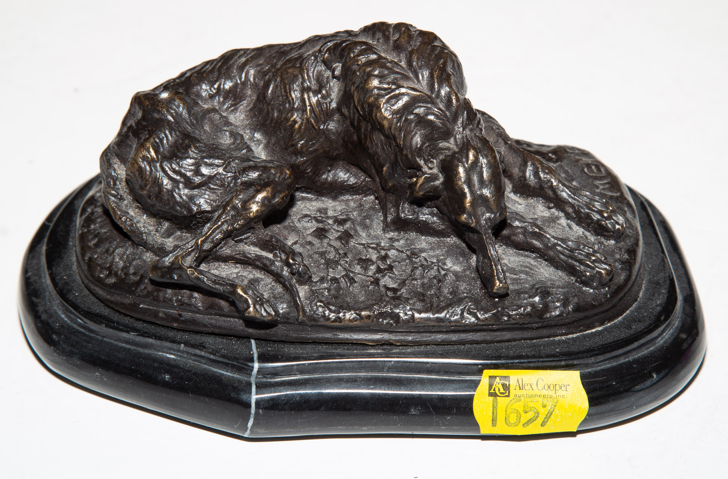 SMALL BRONZE DOG FIGURE, AFTER