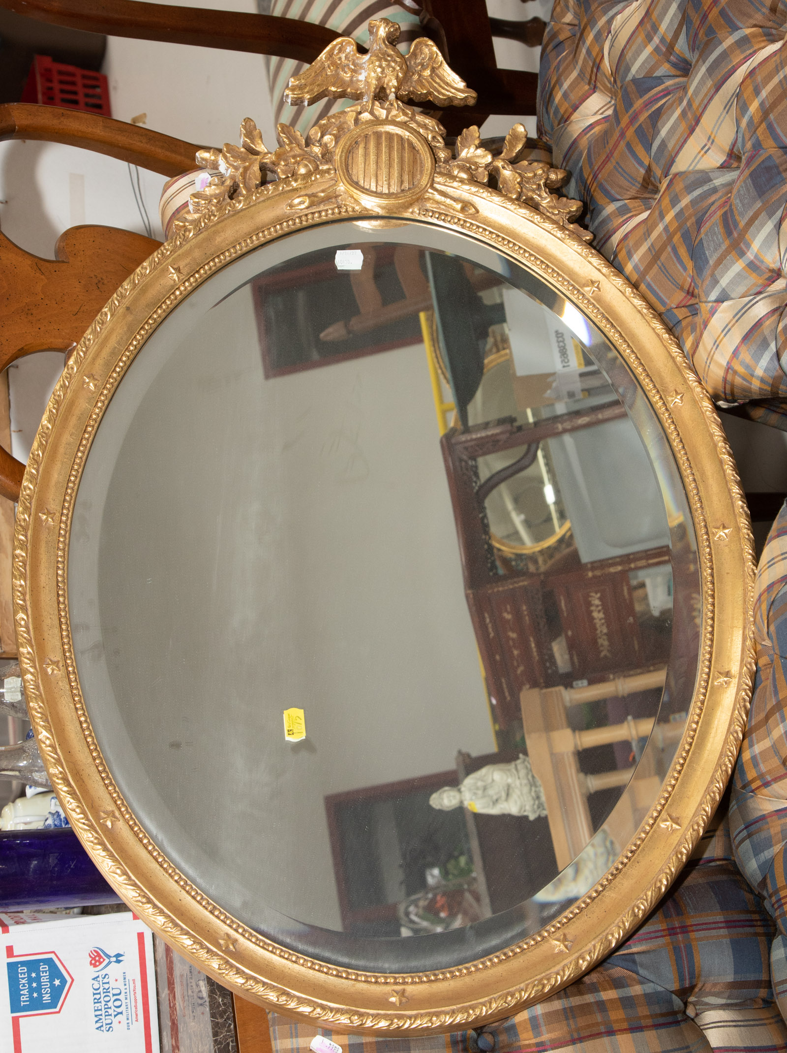 FEDERAL STYLE MIRROR WITH PATRIOTIC 337ae7