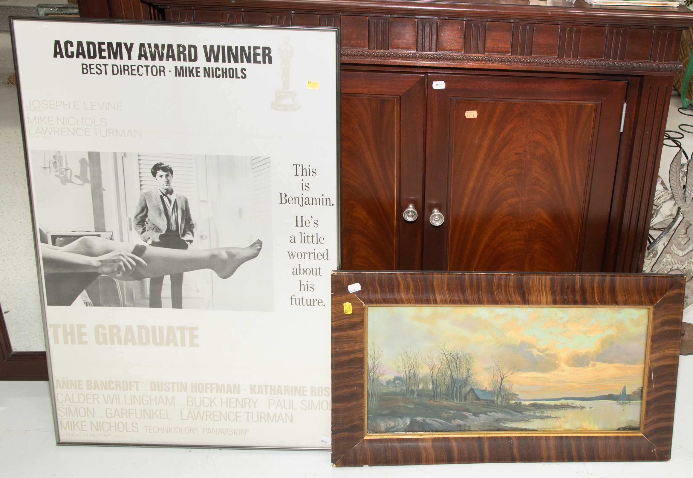 TWO FRAMED ITEMS Includes The Graduate 337af2