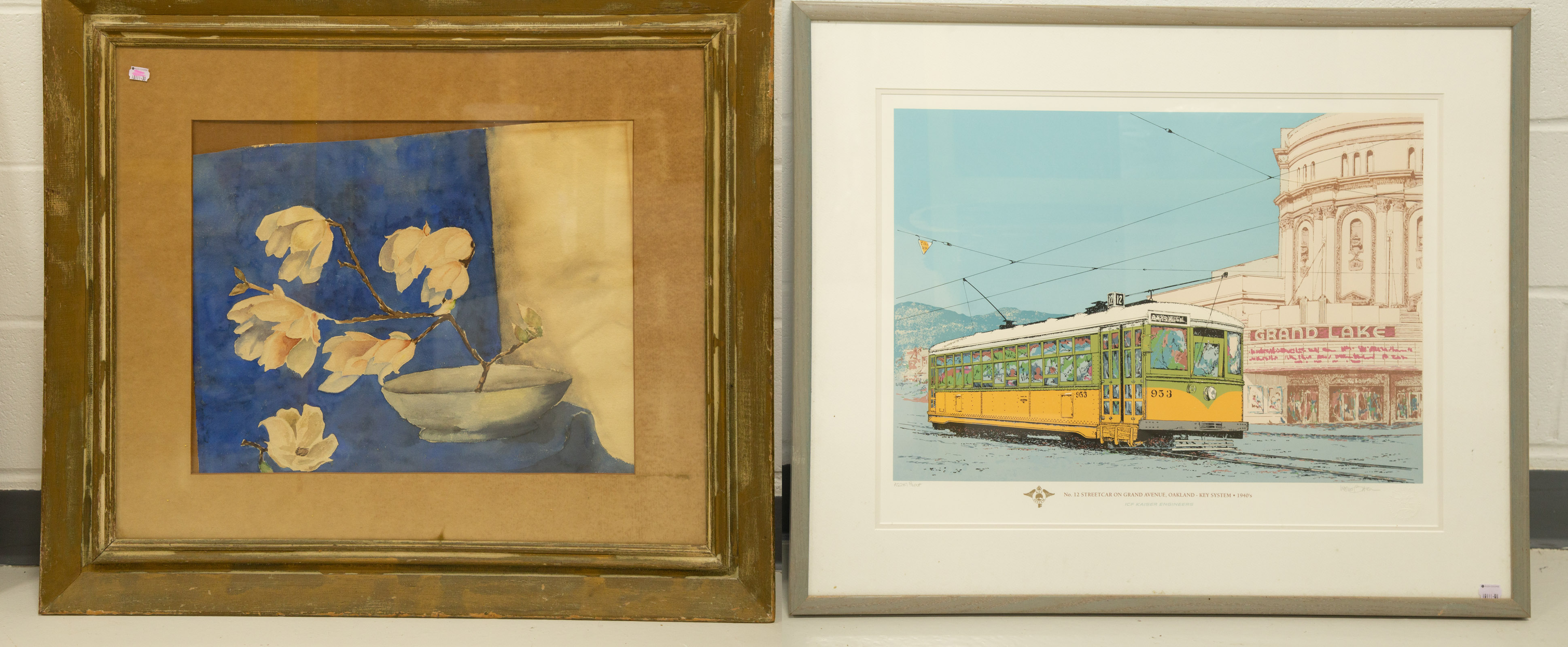 TWO FRAMED ARTWORKS Including a 337b04