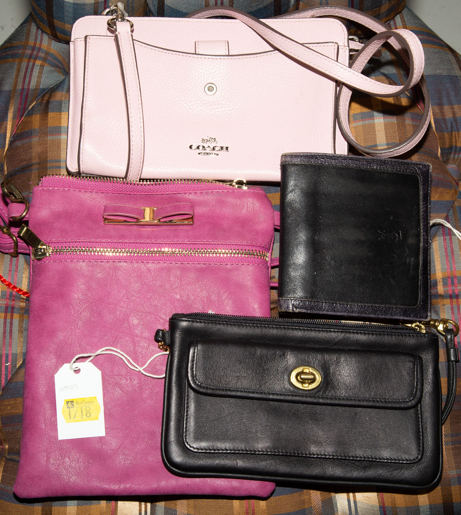 TWO COACH BAGS & OTHERS A pink