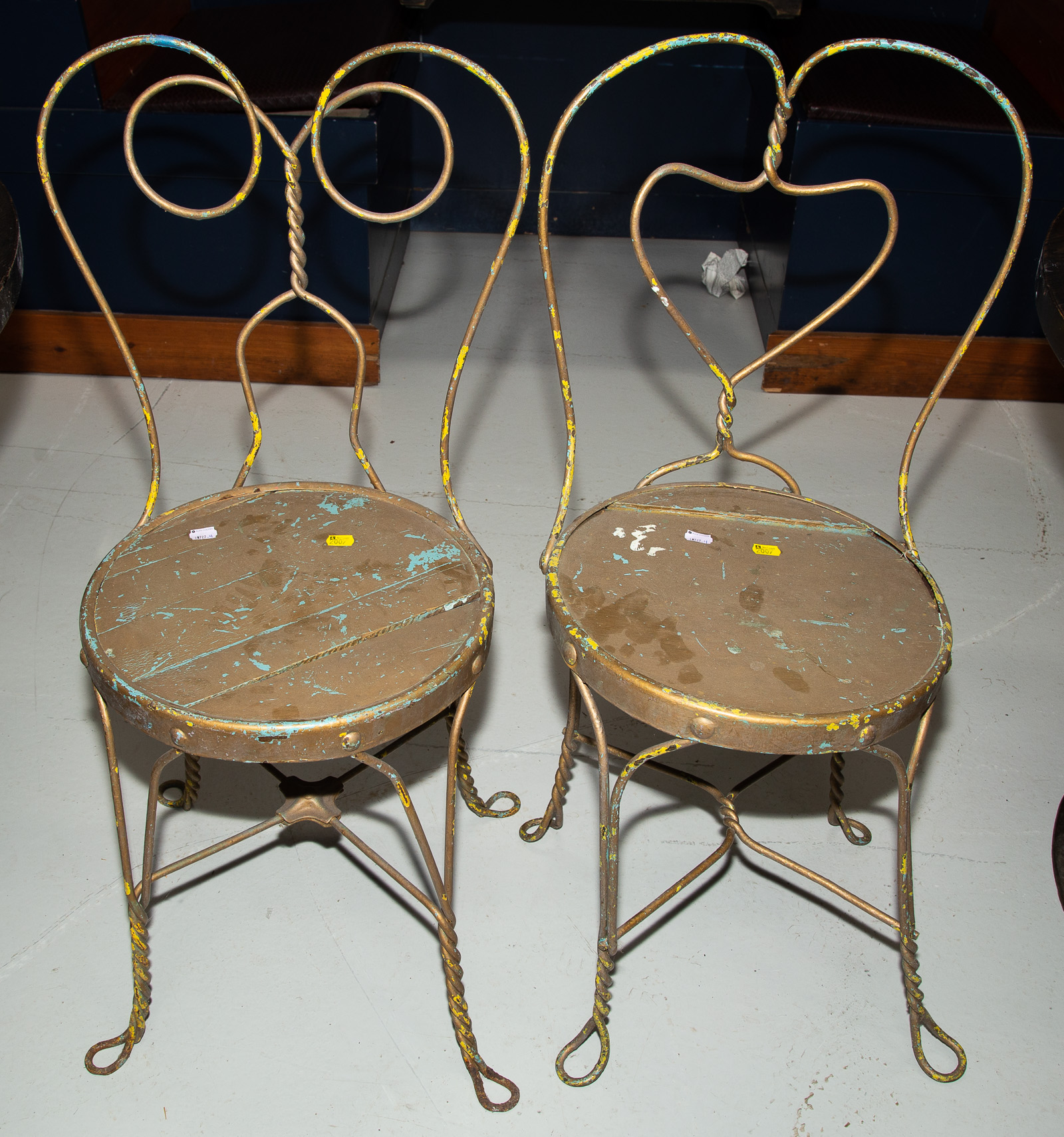 TWO AMERICAN ICE CREAM PARLOR CHAIRS