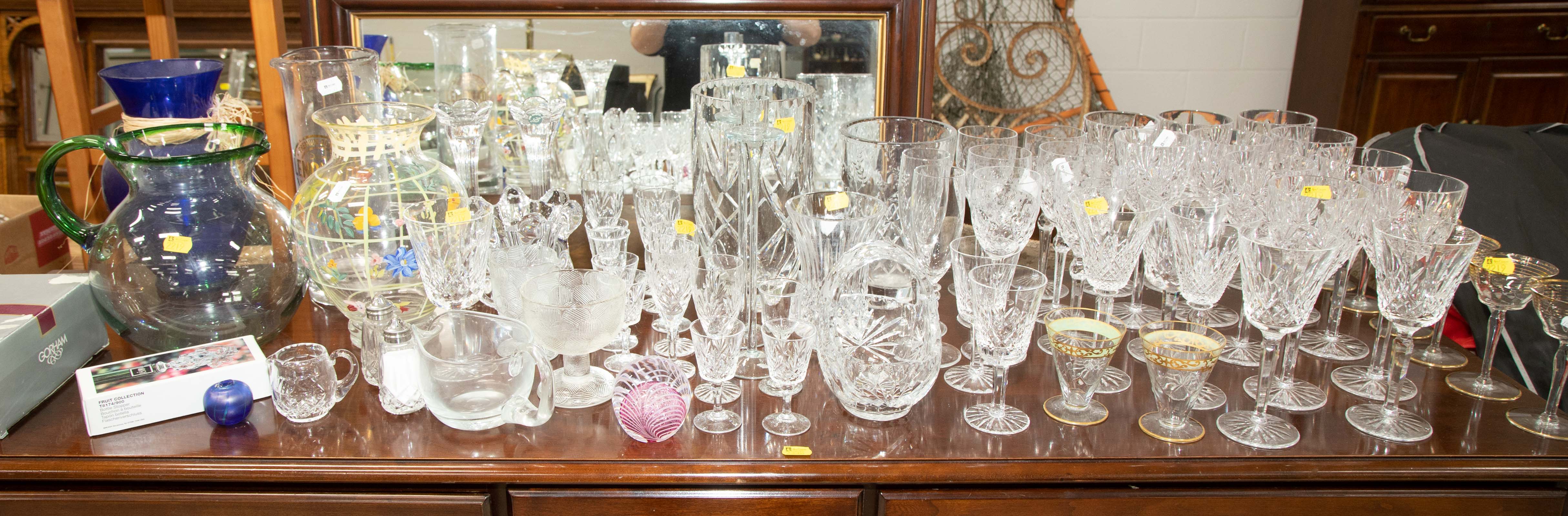 ASSORTED GLASSWARE Includes Waterford 337b98
