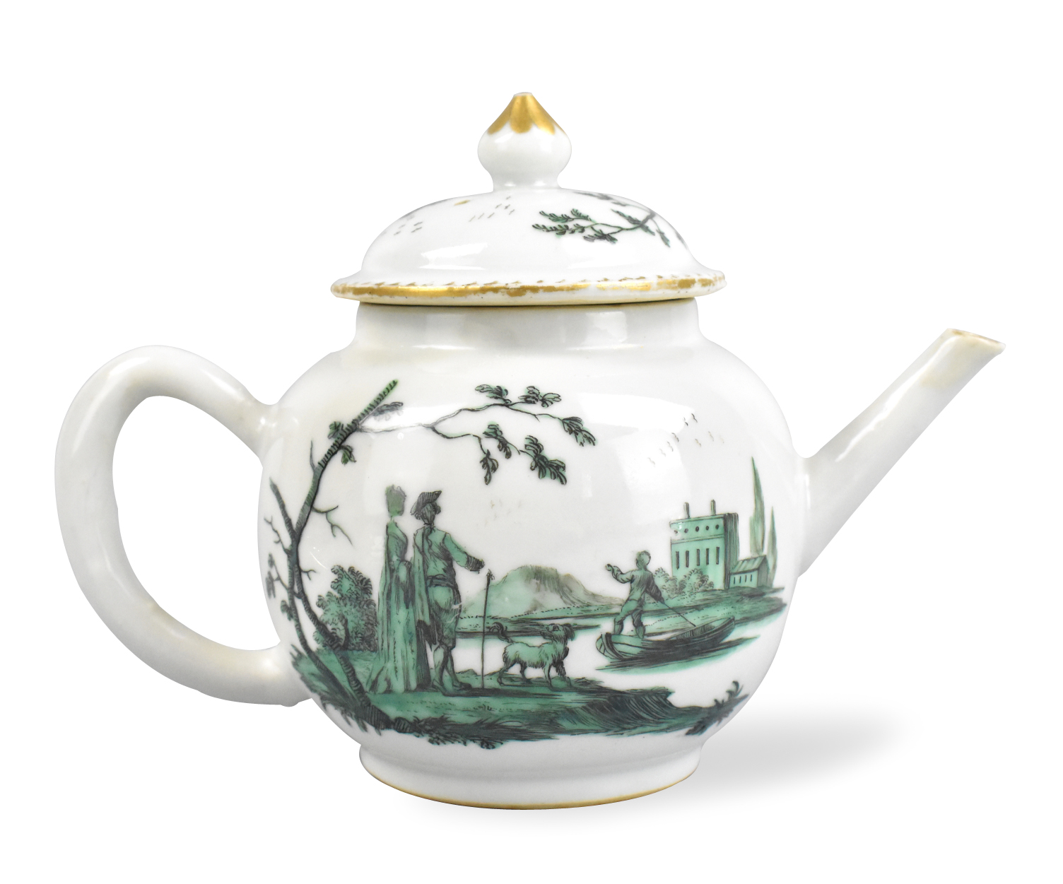 CHINESE LONDON DECORATED TEAPOT