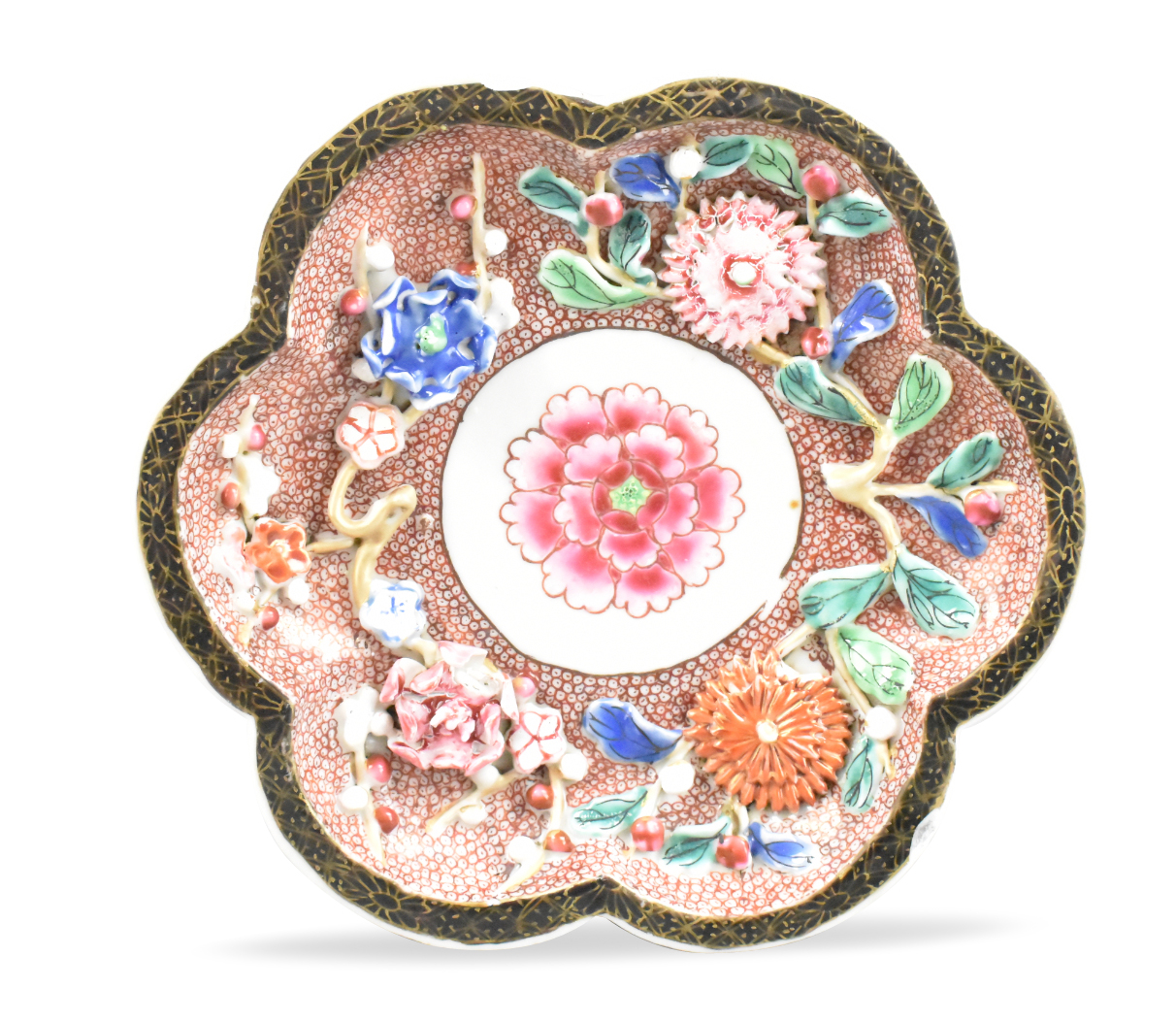 CHINESE EXPORT FAMILLE ROSE DISH 33a2ee