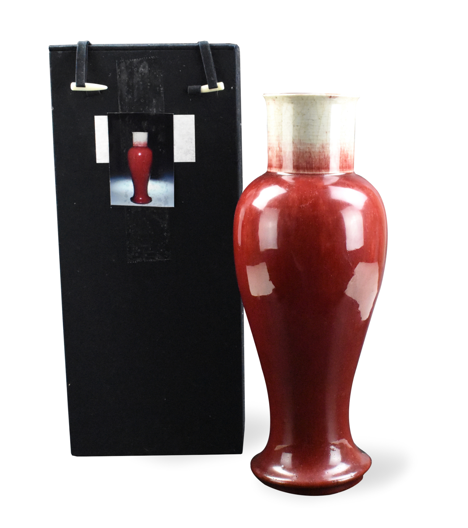 CHINESE LANGYAO RED GLAZED VASE,