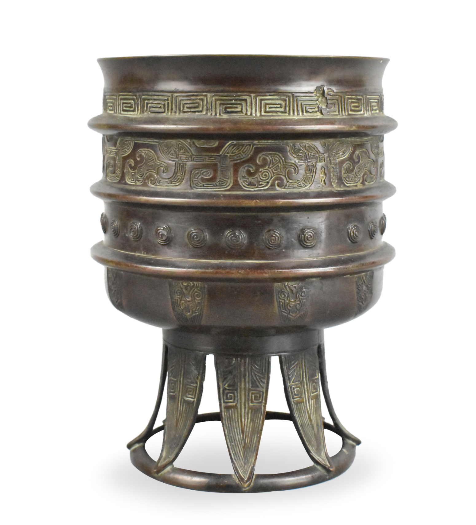 CHINESE BRONZE ARCHAISTIC INCENSE