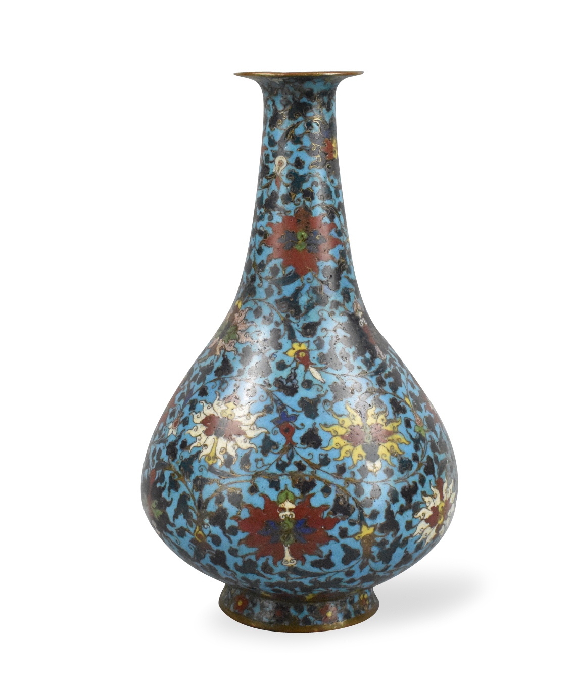 LARGE CHINESE CLOISONNE YUHUCHUN VASE