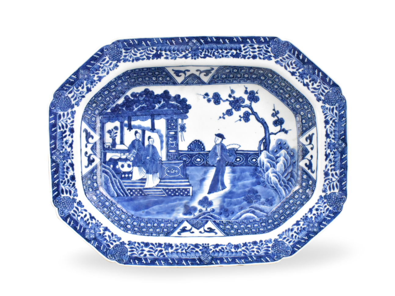 CHINESE EXPORT BLUE WHITE TRAY 33a341