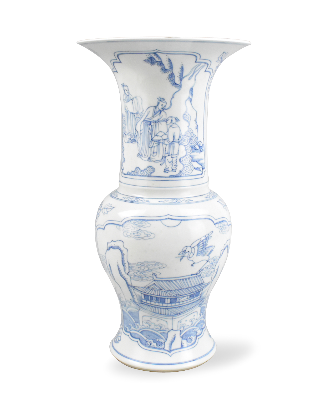 CHINESE BLUE & WHITE YEN YEN VASE