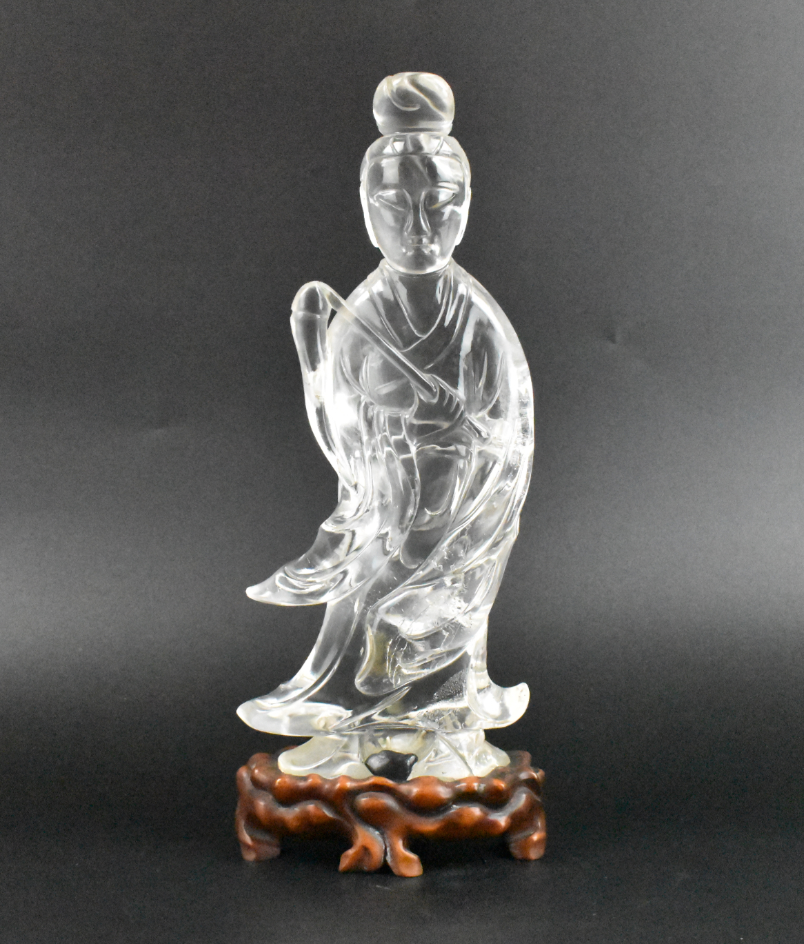 CHINESE ROCK CRYSTAL FIGURE OF 33a375