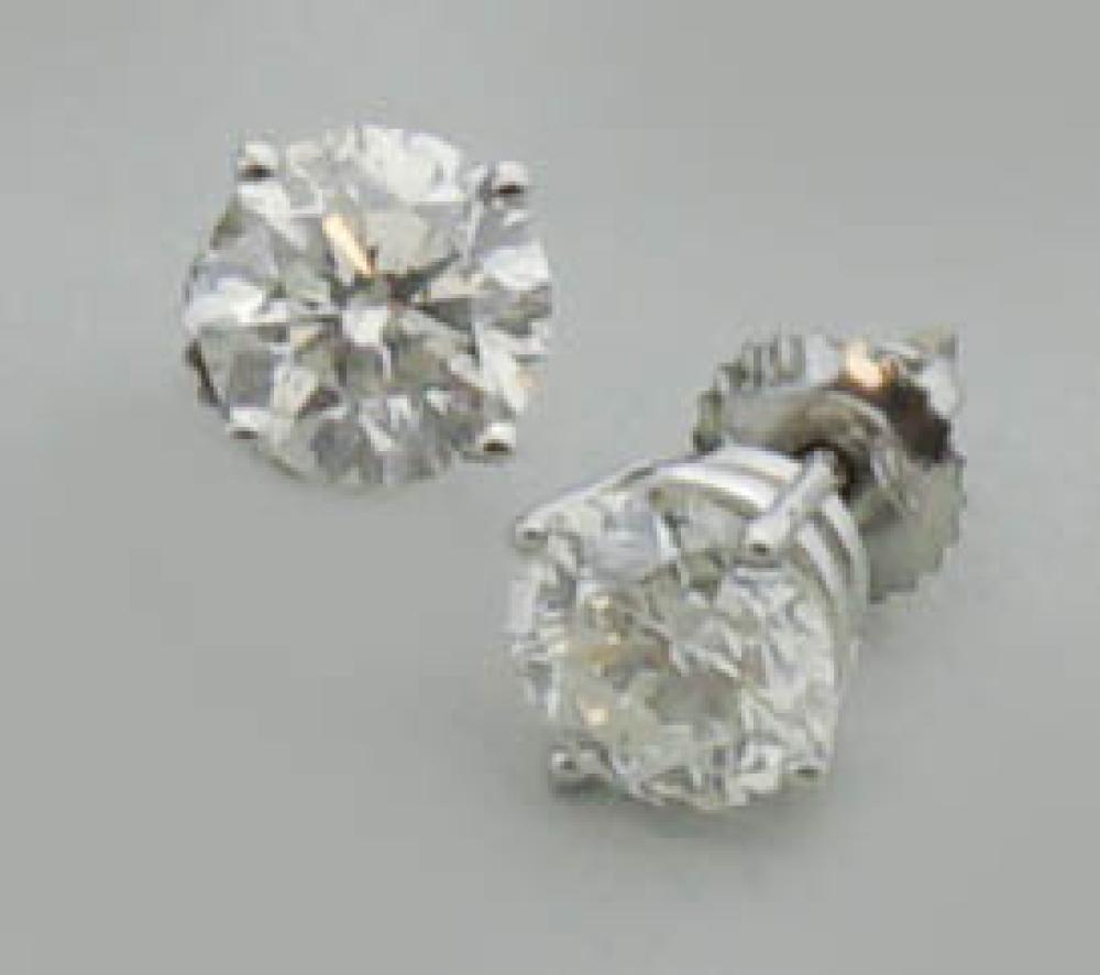 2.89CT DIAMOND SOLITAIRE EARRINGS2.89CT