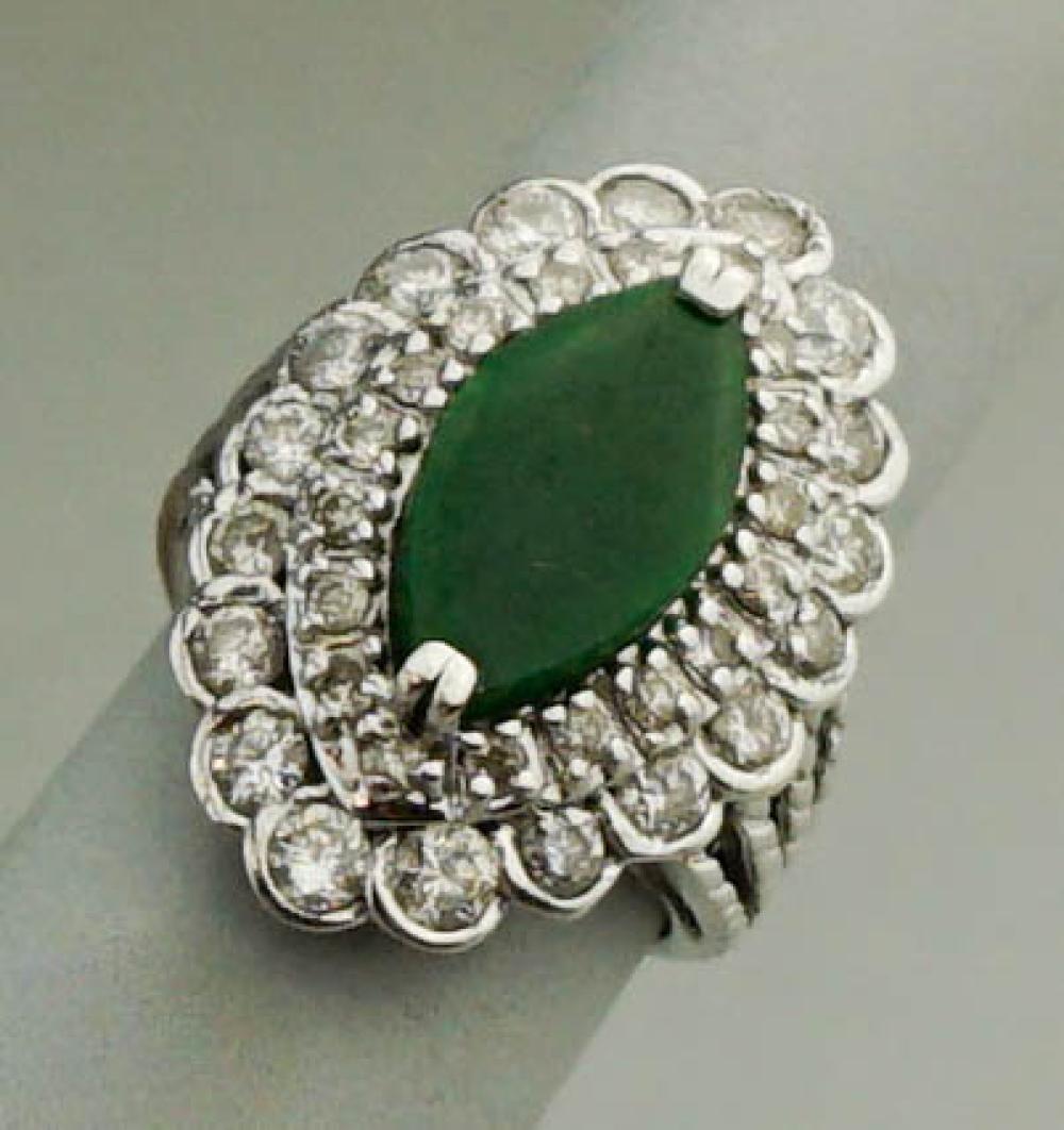 10K WHITE GOLD DIAMOND AND JADE 33a4fe