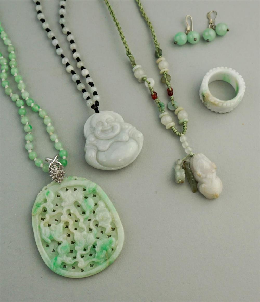 COLLECTION OF JADE JEWELRYCOLLECTION