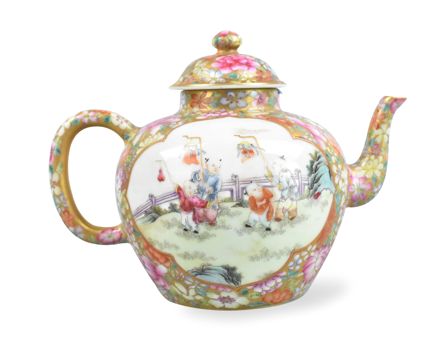 CHINESE MILLE FLORAL FAMILLE ROSE 33a57a