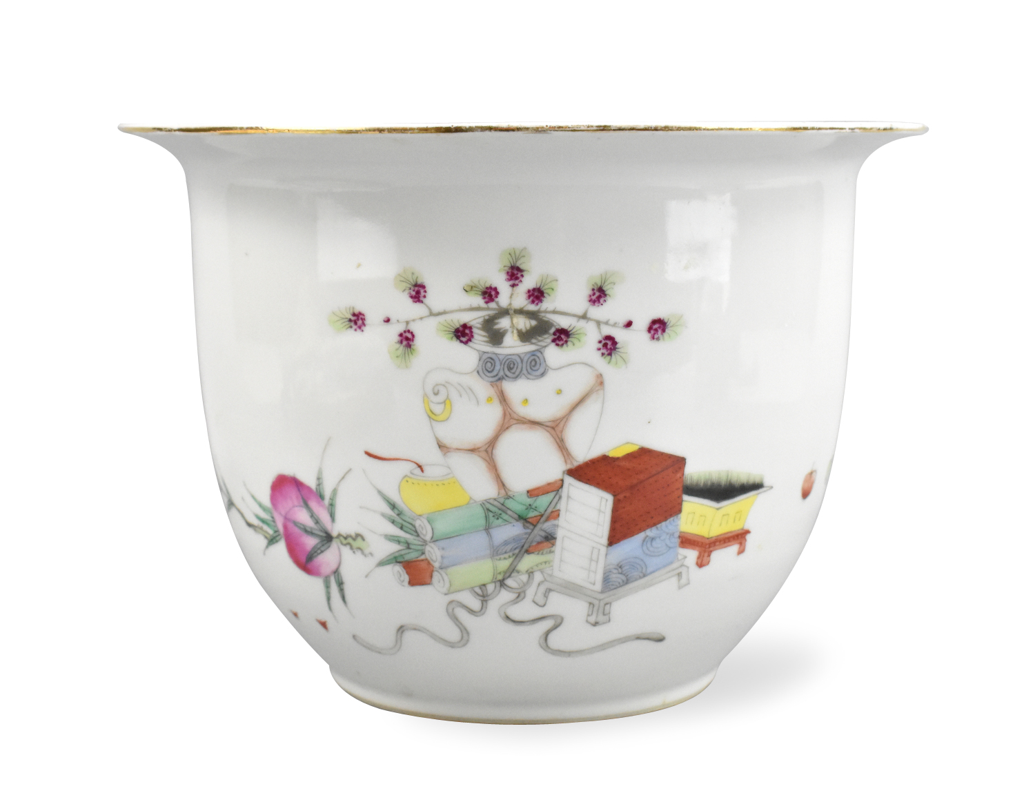 CHINESE FAMILLE ROSE PLANTER W/