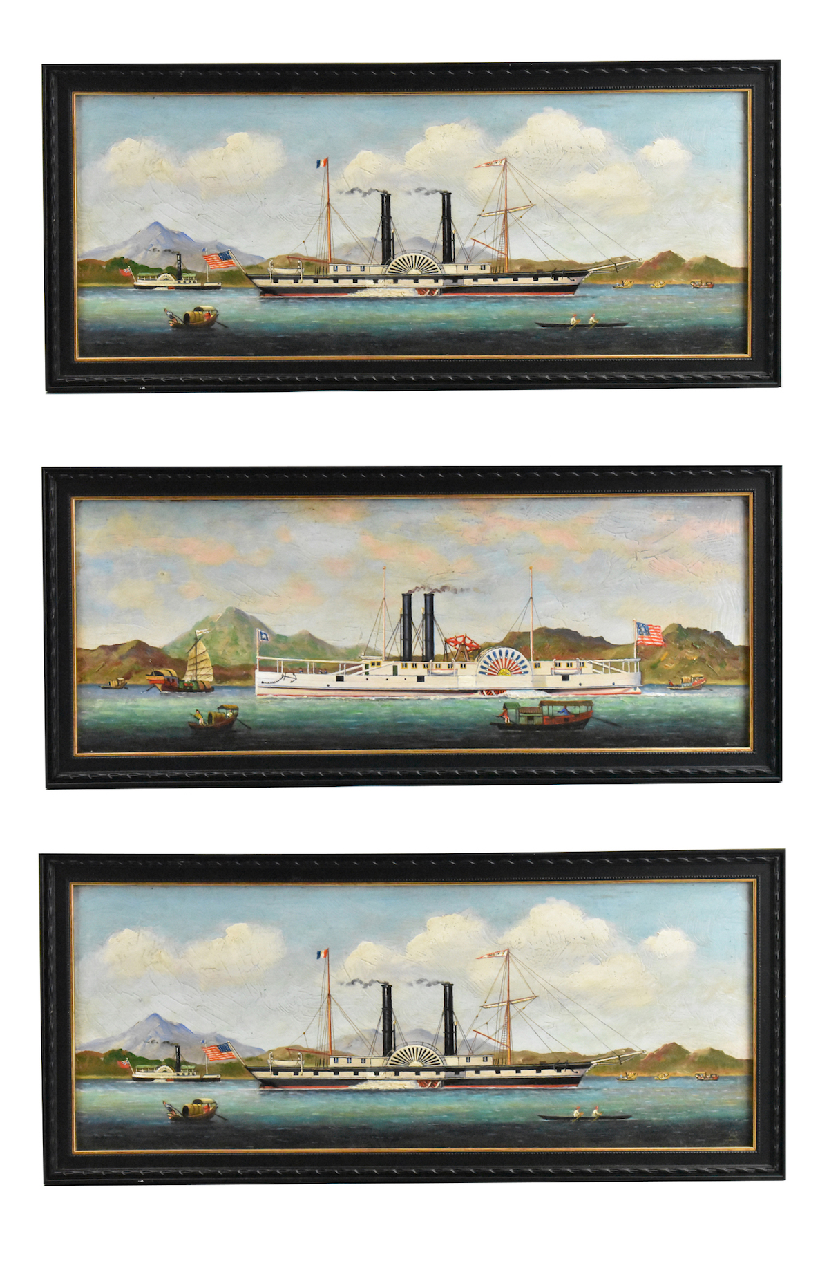3 CHINESE EXPORT OIL PAINTING OF 33a6ba