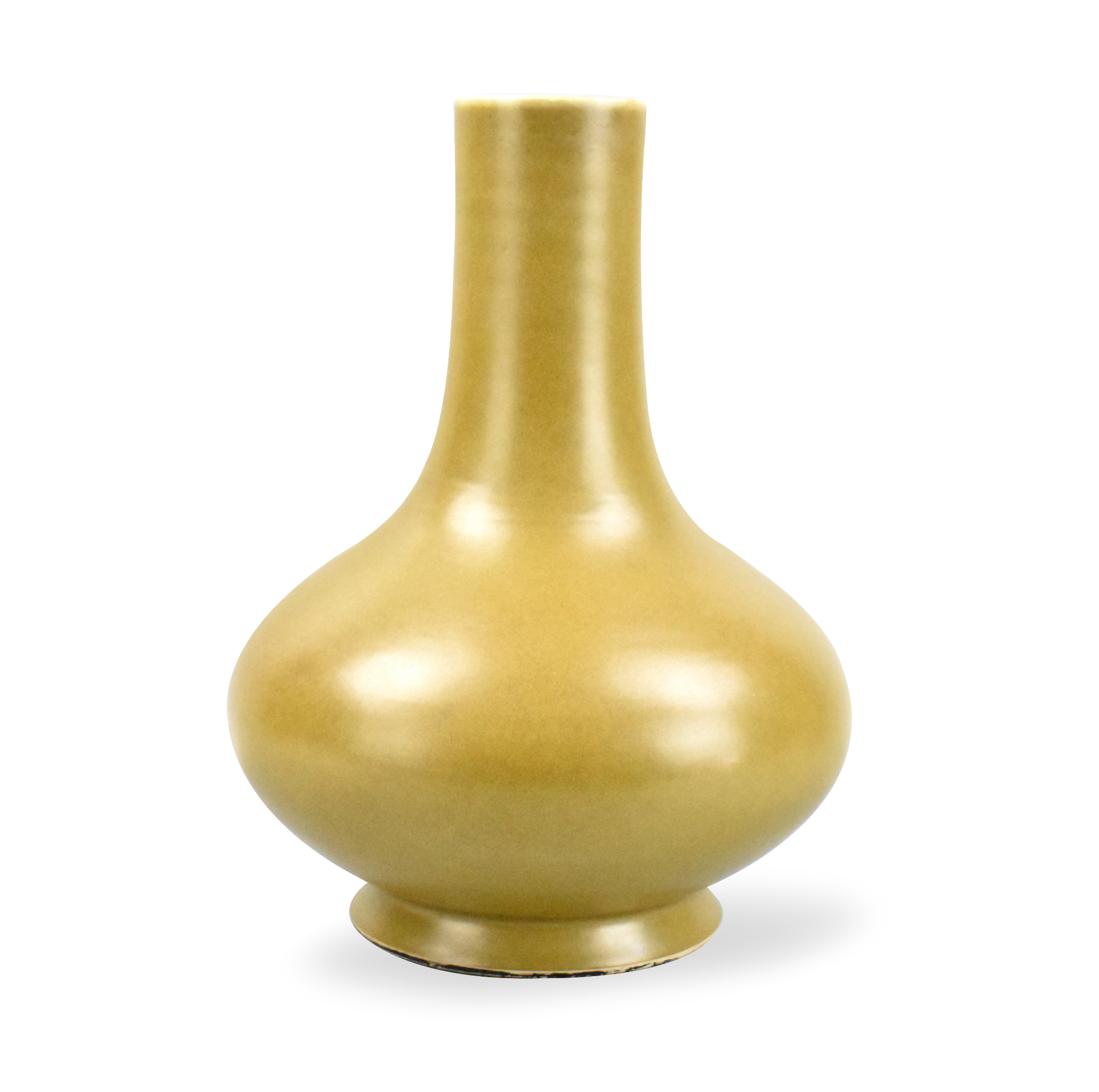 CHINESE IMPERIAL TEA DUST GLAZED VASE,