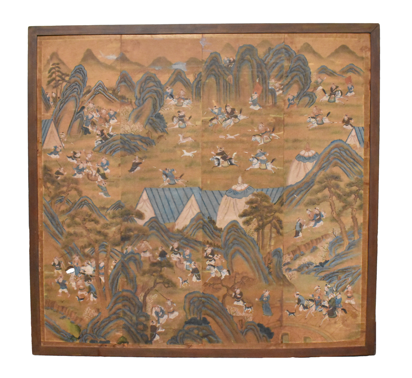 LARGE CHINESE PAINTING OF HUNTING 33a6bd