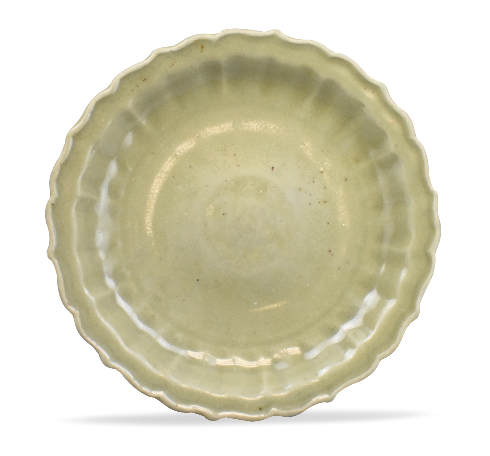 CHINESE LONGQUAN CELADON GLAZE PLATE,