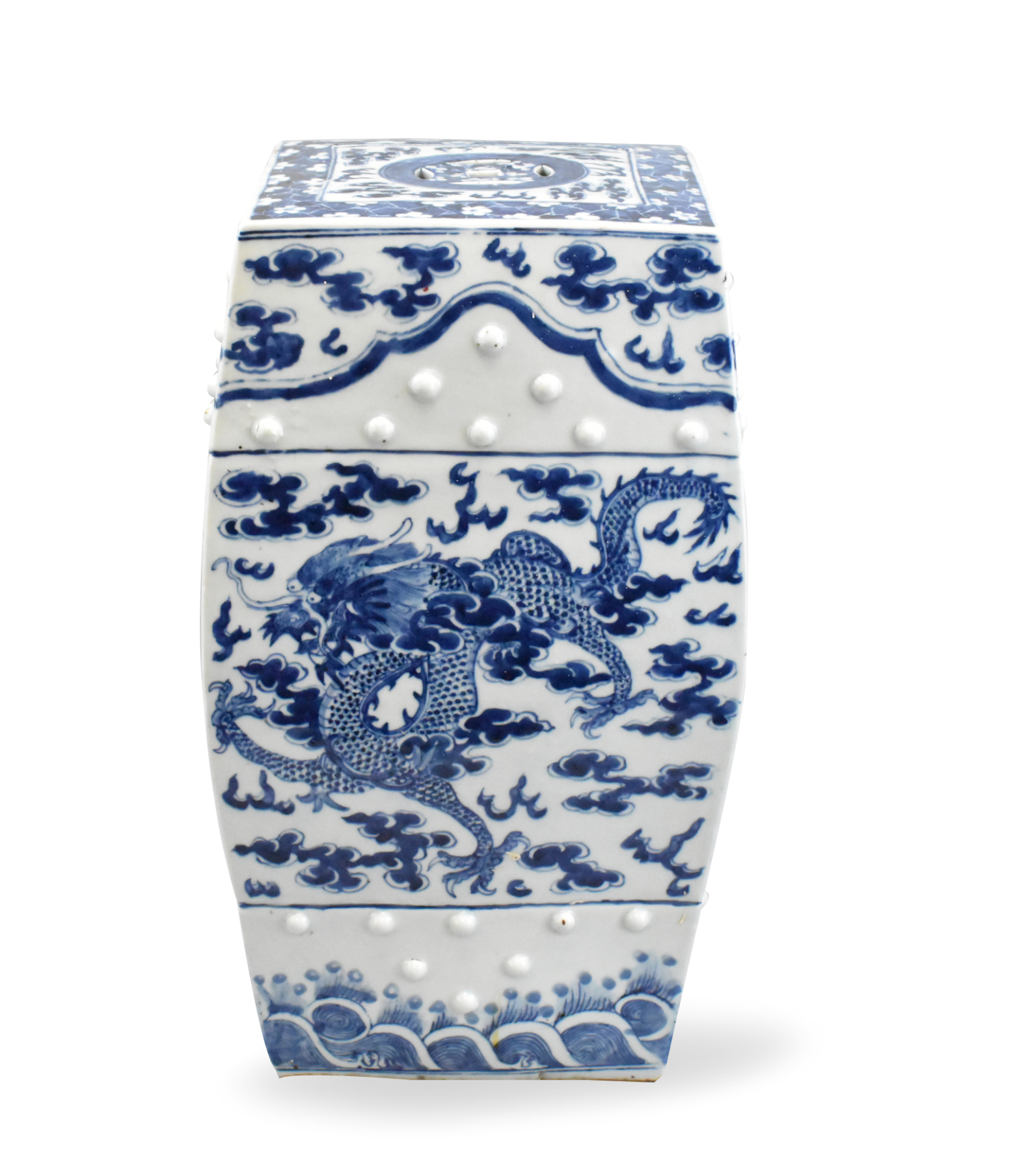 CHINESE BLUE WHITE GARDEN STOOL 33a6f3