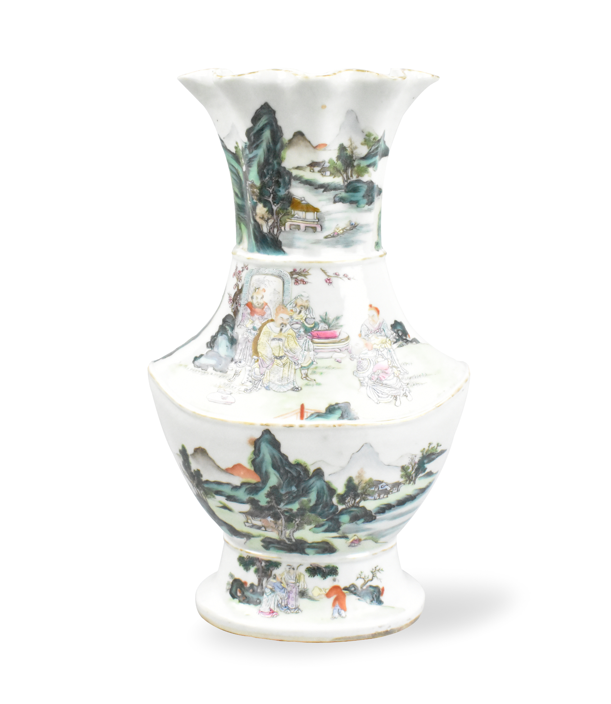 CHINESE FAMILLE ROSE FLARED VASE 33a71b