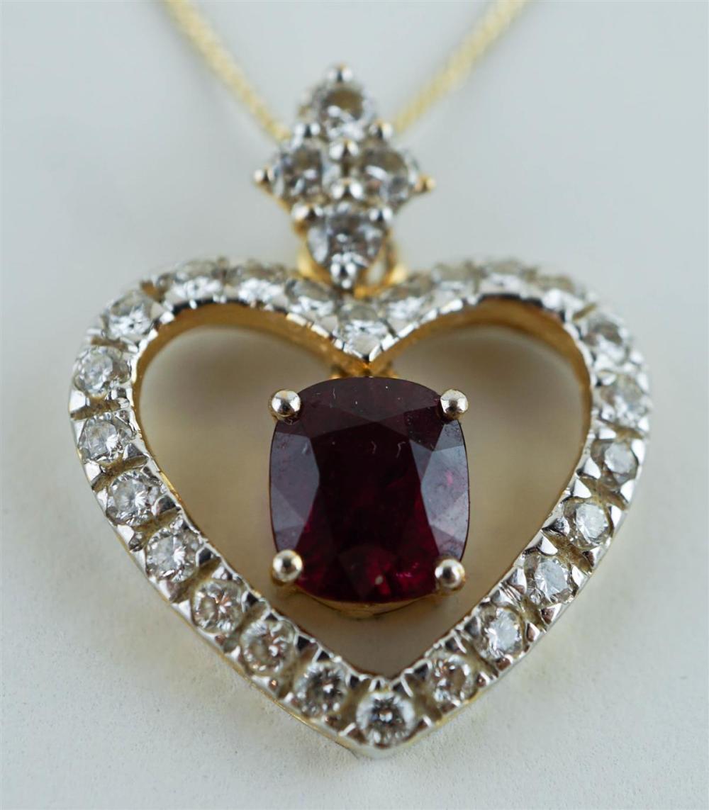 14K YELLOW GOLD RUBY AND DIAMOND 33a71c