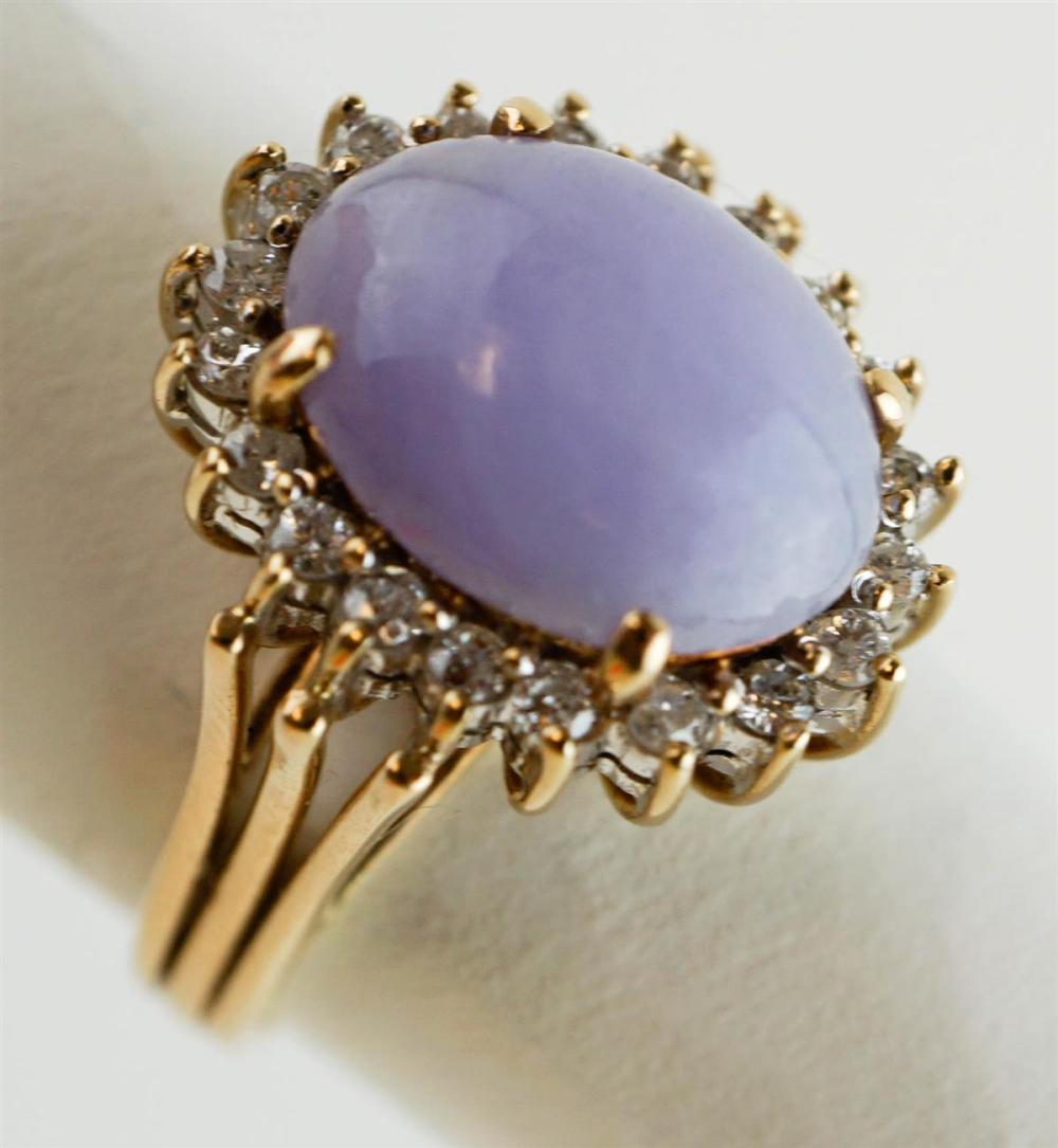 14K YELLOW GOLD DIAMOND AND LAVENDER 33a750
