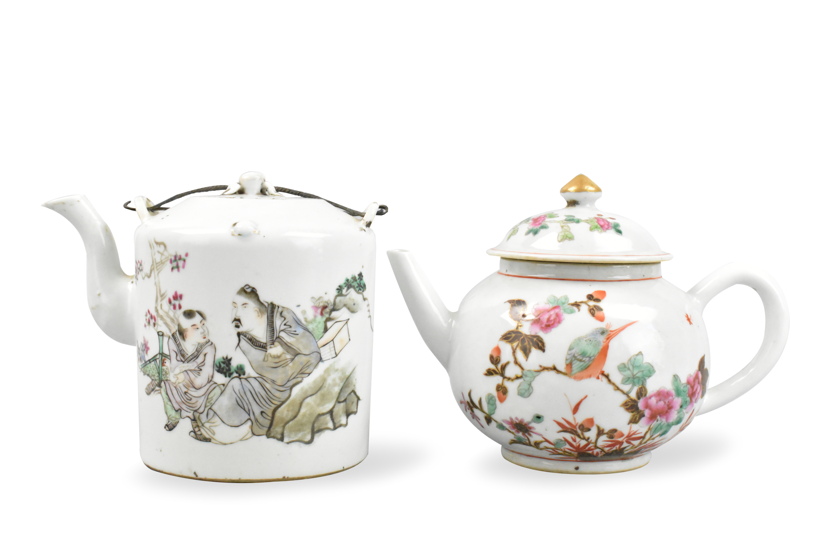 2 CHINESE FAMILLE ROSE TEAPOT  33a74a