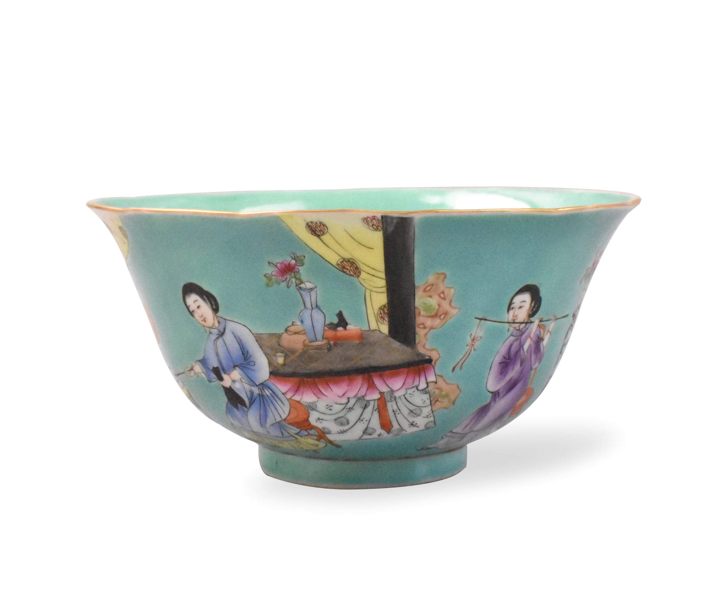 CHINESE TURQUOISE FAMILLE ROSE 33a75b