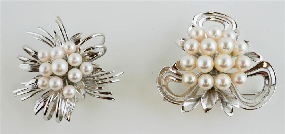 TWO VINTAGE MIKIMOTO PEARL AND 33a760