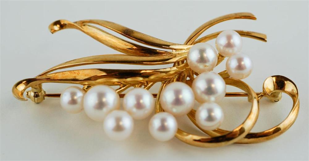 VINTAGE MIKIMOTO 14K YELLOW GOLD