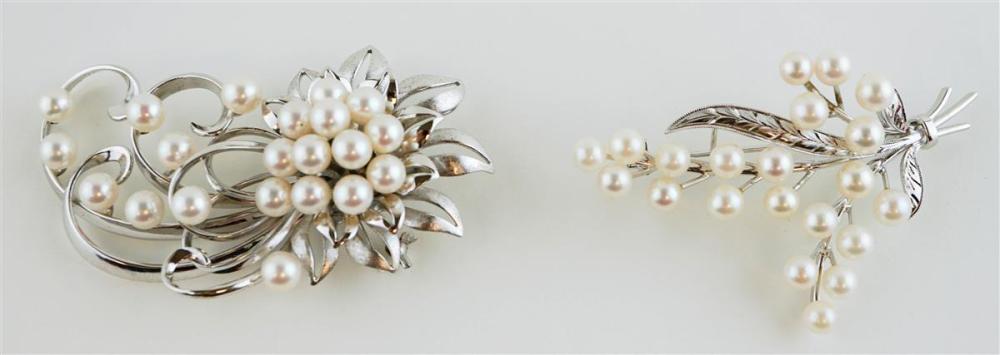 TWO VINTAGE MIKIMOTO PEARL AND 33a769