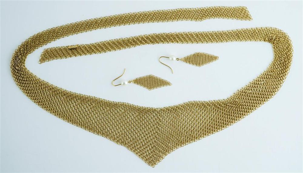 TIFFANY & CO. 18K YELLOW GOLD MESH