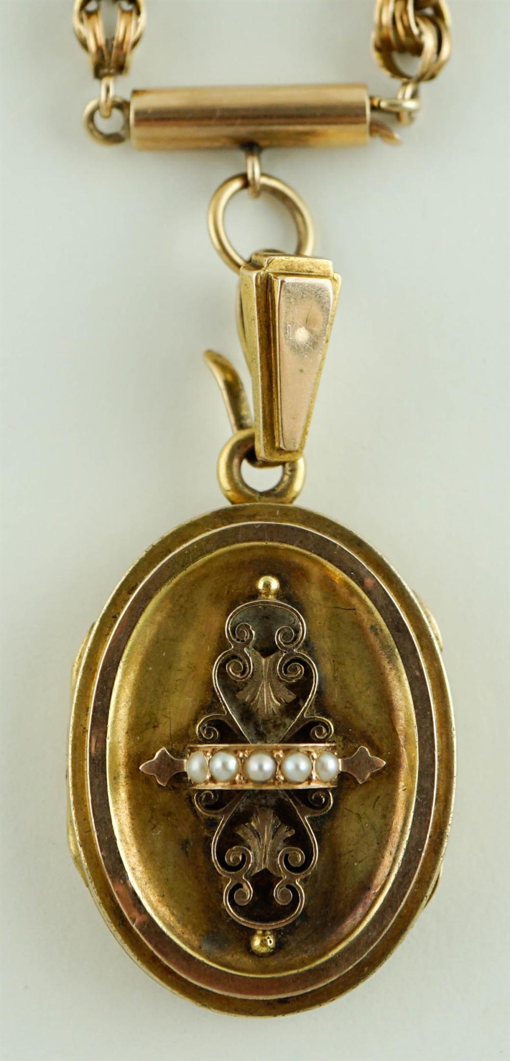 14K YELLOW GOLD VICTORIAN LOCKET