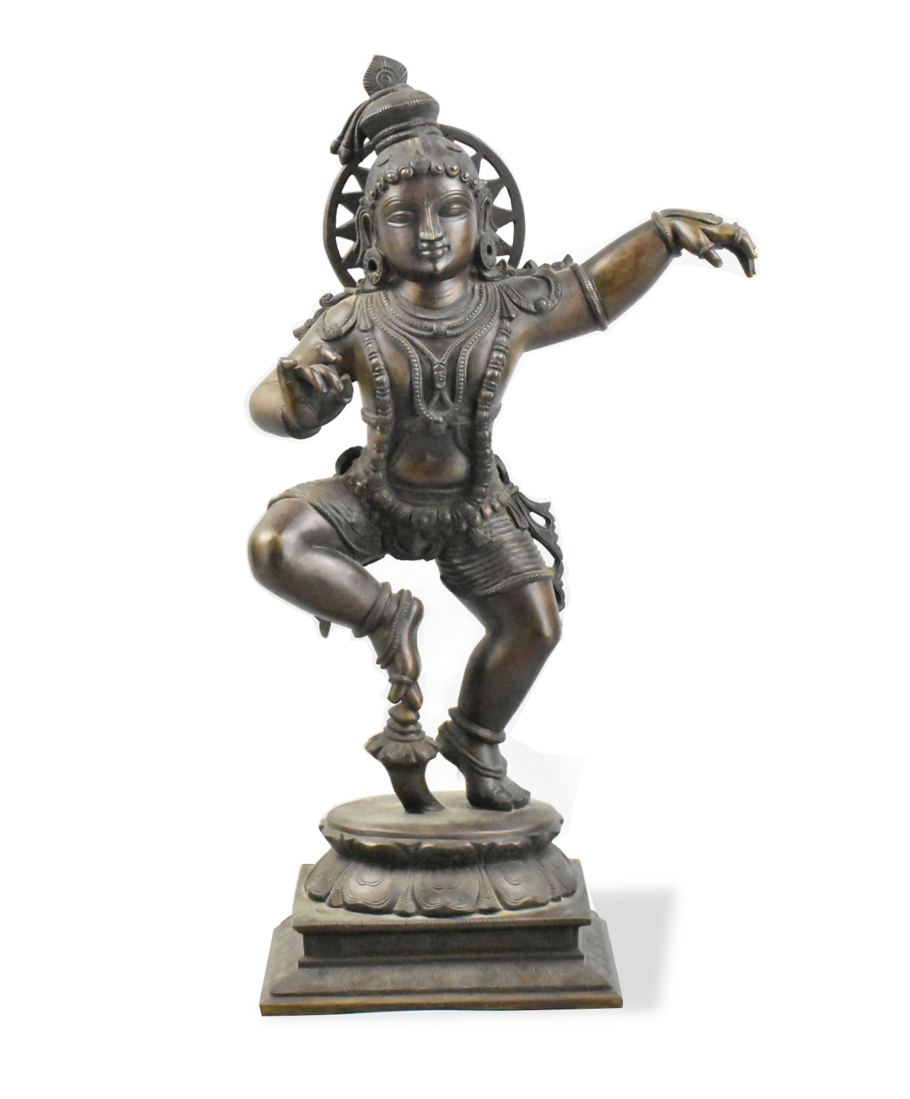 LARGE ANTIQUE INDIAN BRONZE FIGURINE  33a7cd