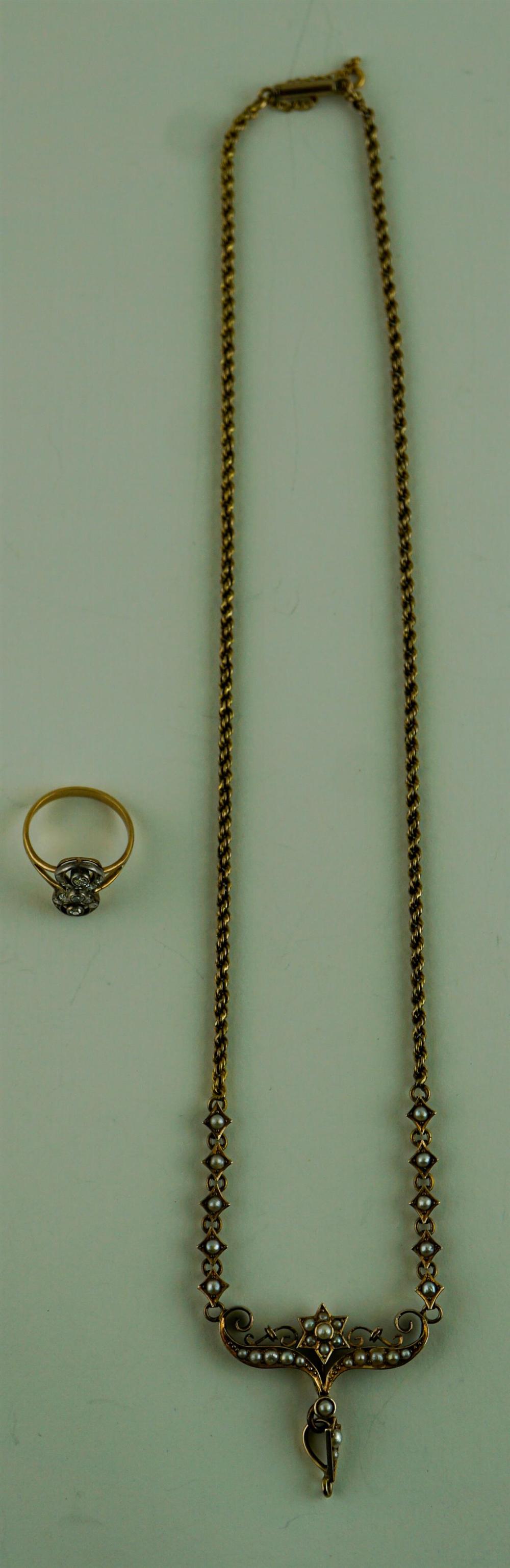 VICTORIAN 9K YELLOW GOLD AND PEARL 33a7f0