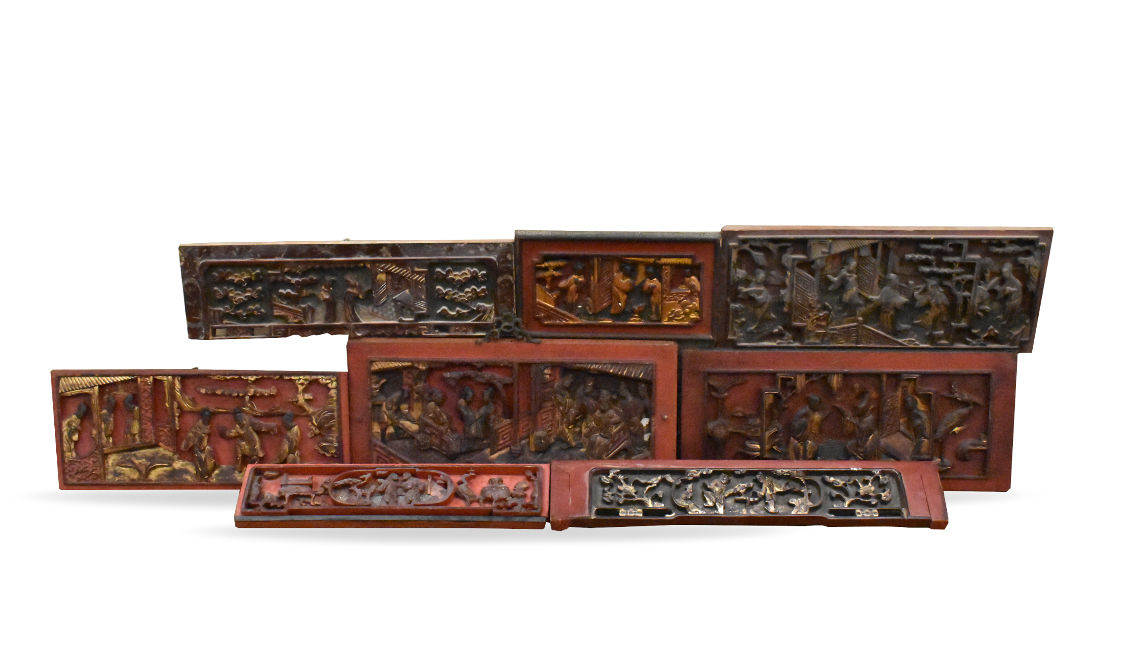 GROUP OF CHINESE GILT LACQUERED 33a7f8