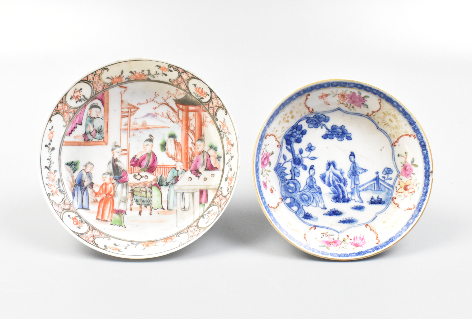 TWO CHINESE EXPORT DISHES, 19TH