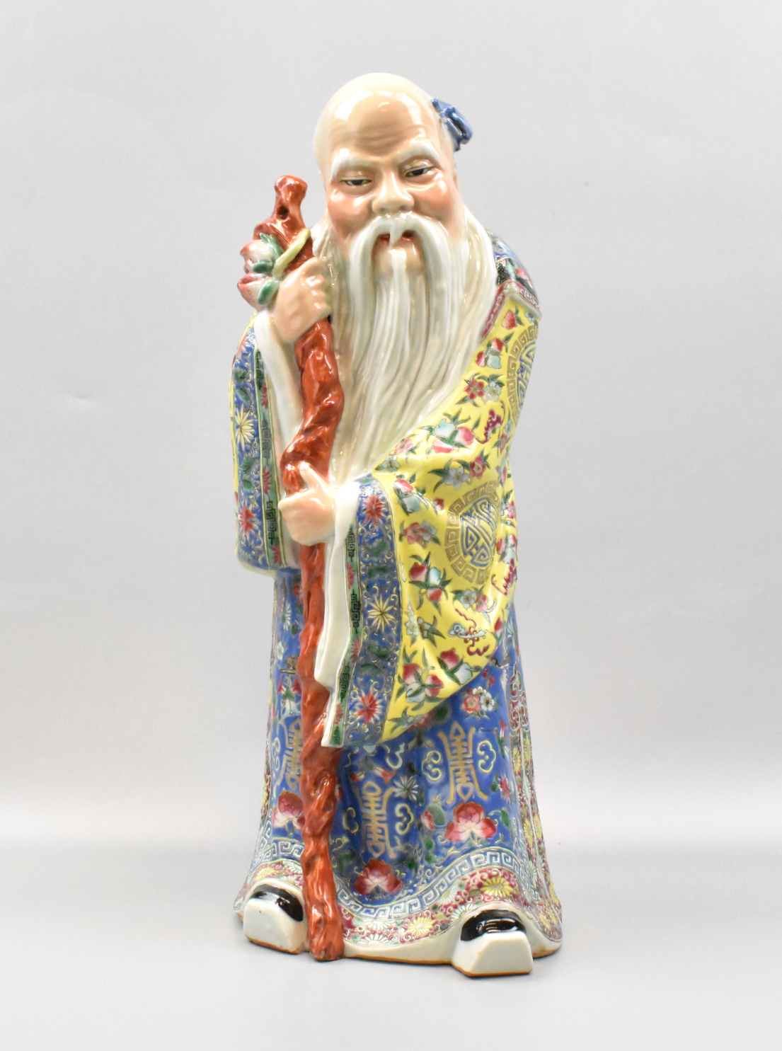 CHINESE FAMILLE ROSE SHOU FIGURE ROC 33a847