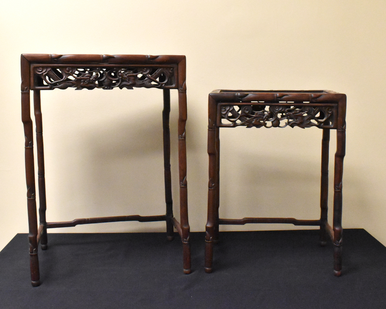 2 CHINESE NEST WOODEN STAND, QING
