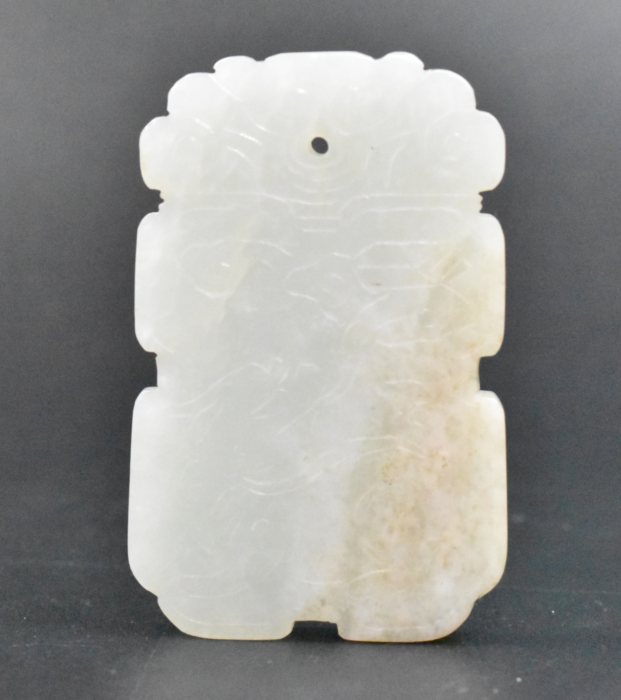 CHINESE JADE CARVED PLAQUE W KIRIN  33a8b5