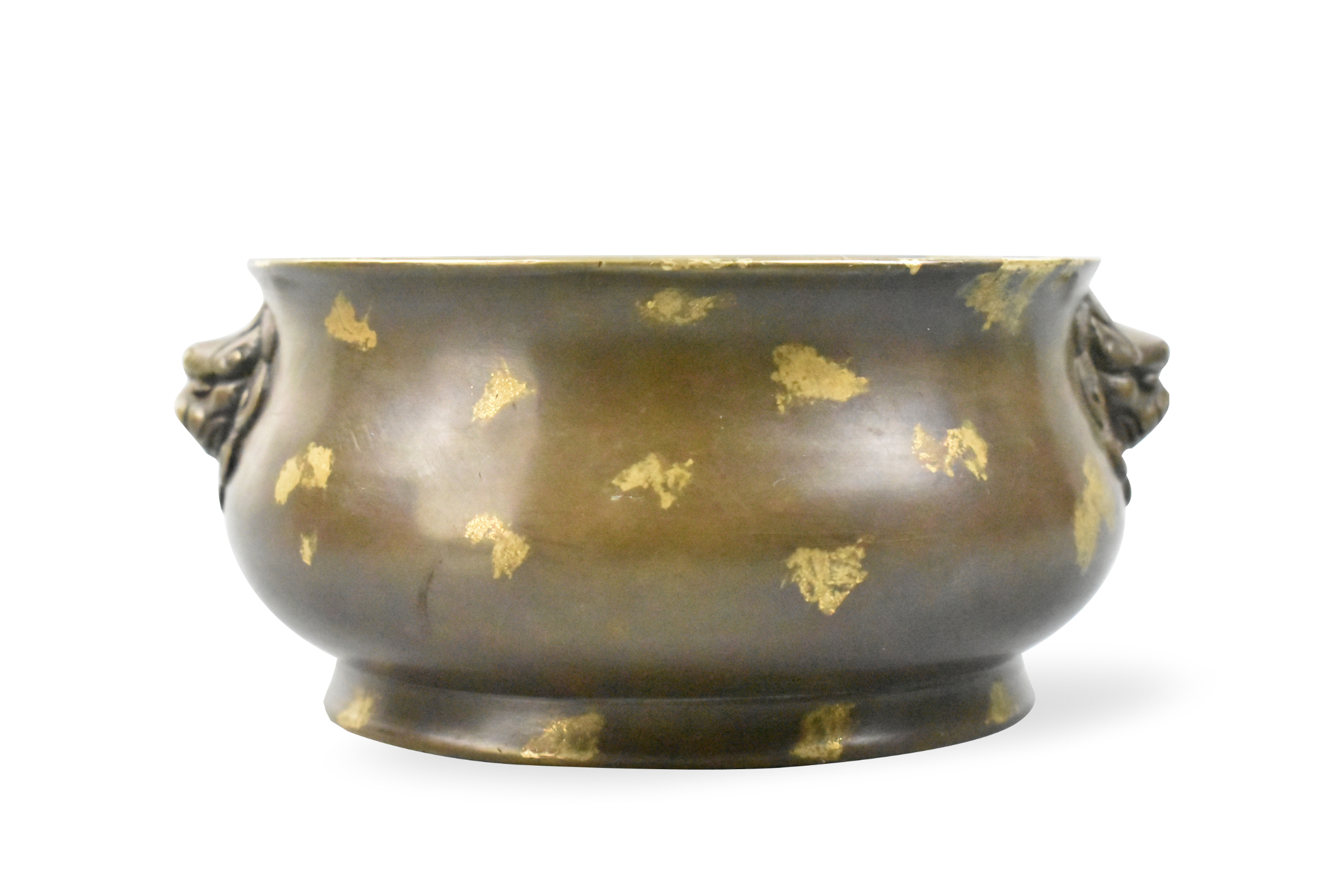 CHINESE GOLD SPLASHED BRONZE CENSER  33a924