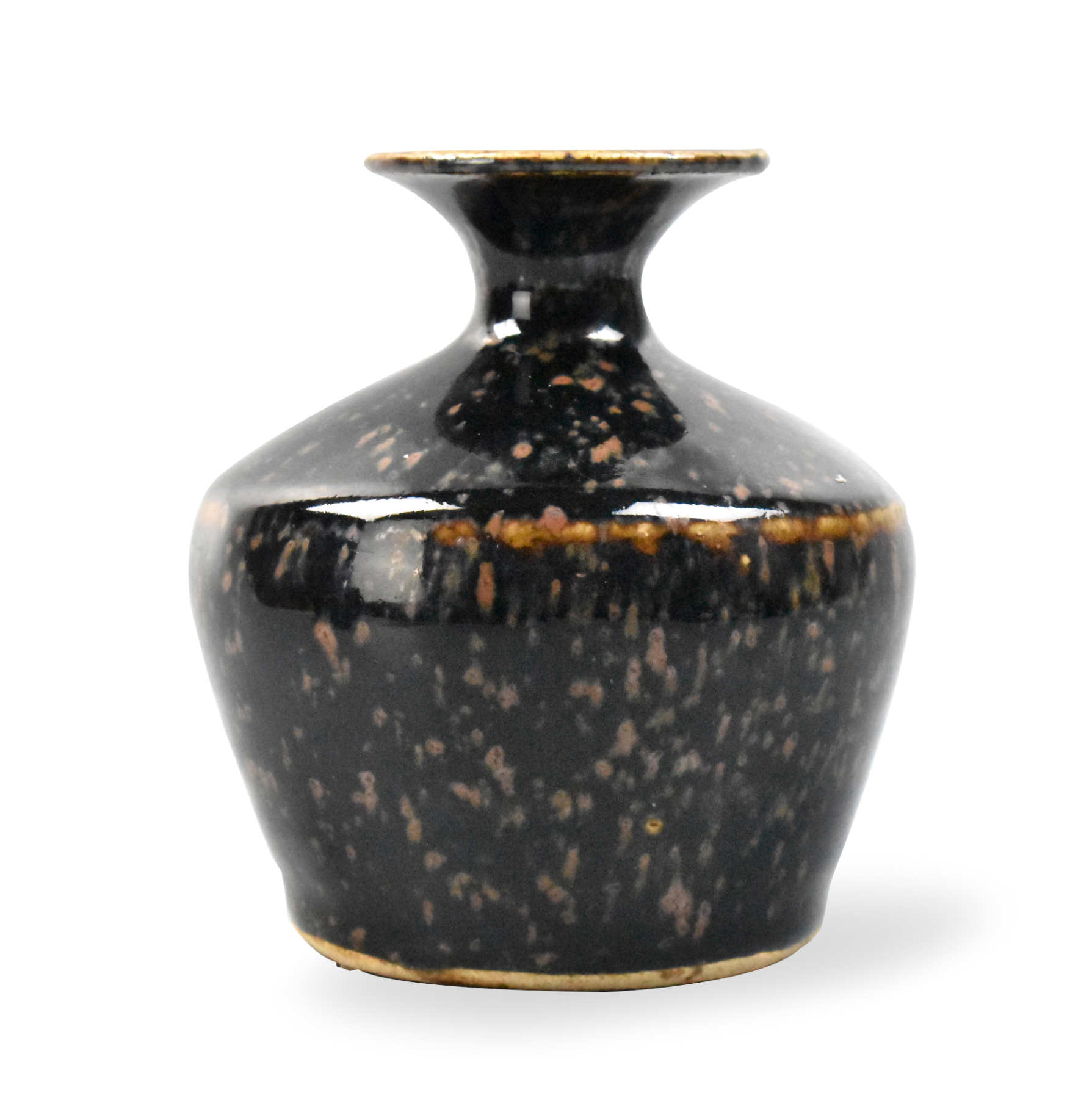 CHINESE BLACK GLAZED IRON SPLASH