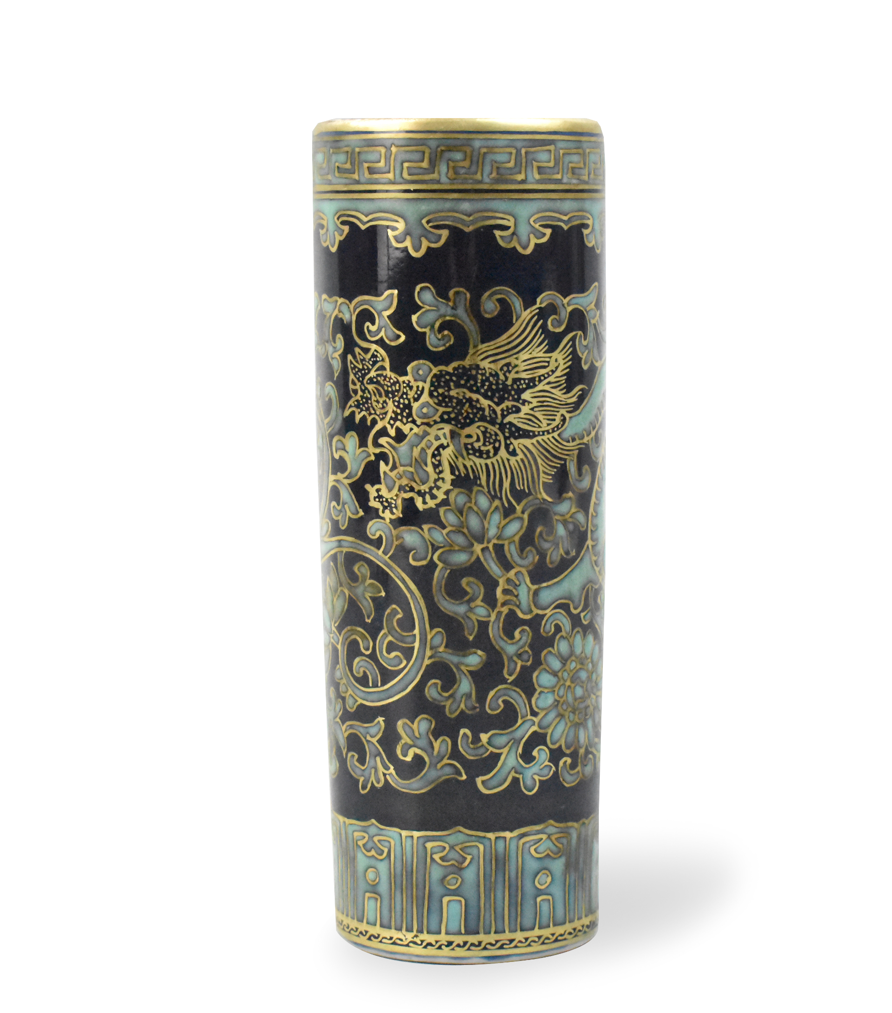 CHINESE GILT BLUE DRAGON INCENSE 33a942