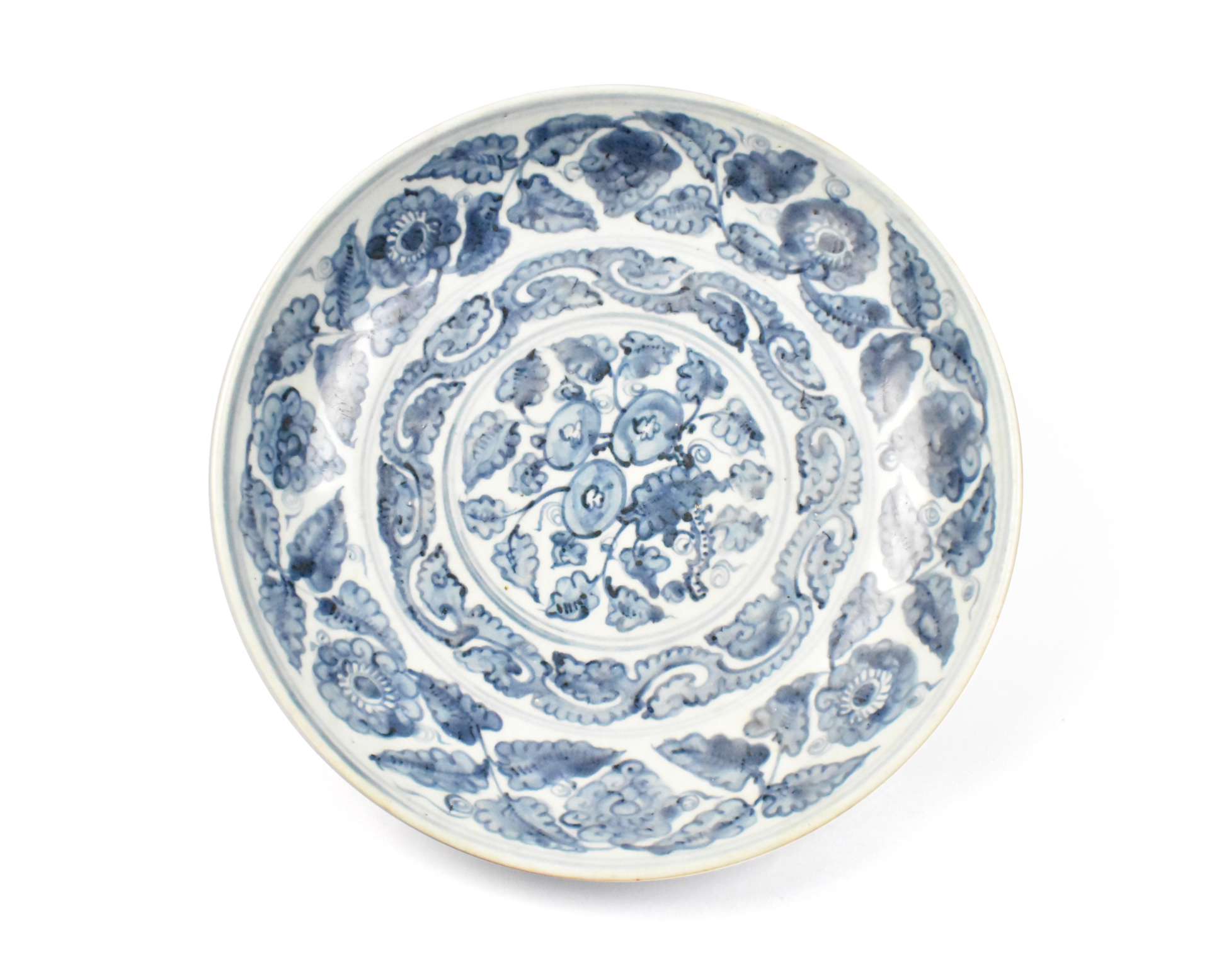 CHINESE BLUE & WHITE PLATE ,MING